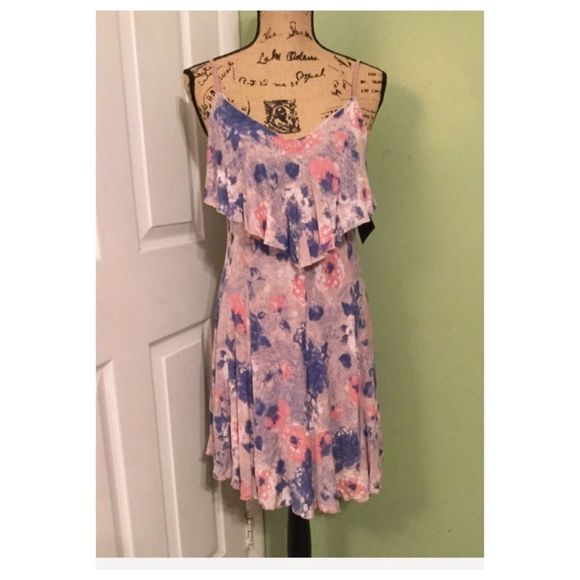 Splattered Print Mini Dress - Picture 1 of 2